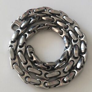 Stainless Steel 24” Very Heavy Necklace 164 Gr
